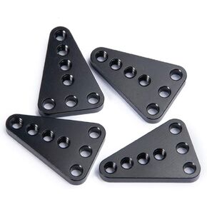 4PCS Aluminum Front Rear Shock Absorber Mount Adjust Height Bracket Upgrades for 1/10 Axial SCX10 I II RC Crawler Car (Black)