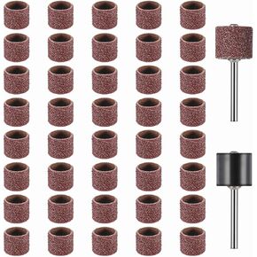 42 PCS PET PET GRINDER PRESSITION KIT مع عصابات الصنفرة الحصيلة للحيوانات الأليفة الكلب الأظافر أكثر سلاسة طبلة طبلة طبلة PET CLAW GROOMING SUPPIES لـ Dog Claw Care (80#/120#)