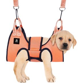 Dog Grooming Hammock - Dog Sling for Grooming, Pamper Your Furry with This Stress-Free Dog Grooming Kit - Orange, Medium