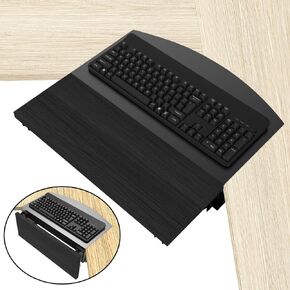 Desk Corner Connector Sleeve-Clamp-On,L-Shaped Workstations, Workspace Extender,Increase Space for Keyboard/Mouse, Desk Extender/Tray for Wooden/Steel Desks (DSKCRNRSLV)with Corner Connector