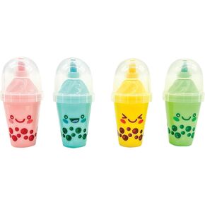 Raymond Geddes Anime Boba Tea Cute Highlighters (24 per Bag) - Chisel Tip Book Highlighters – Ideal Fun School Supplies