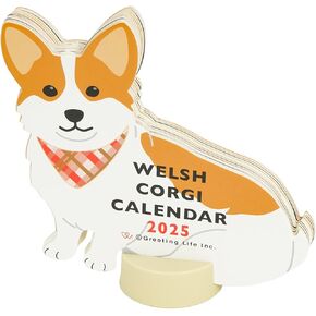 Greeting Life Corgi Desk Calendar 2025 12 Month Gift small (5.5"x 5.9")