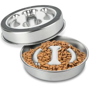 2 عبوة بطيئة مغذية الكلب أوعية الفولاذ المقاوم للصدأ وعاء الكلب بطيئة ، 3 أكواب المعادن غير قابلة للانزلاق الأوعية الأوعية الأوعية in Kuwait