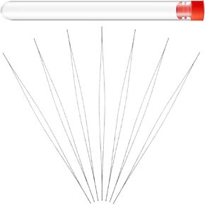 10PCS Seed Beads Needles Big Eye Beading Needles Bulk Needles Big Eye Collapsible Beading Needles with Bottle for Jewelry Making