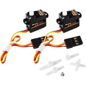 2PCS 2G Micro Servo Motor Mini Servo for RC Robot Arm/Hand/Walking Helicopter Fixed-Wing Car Boat Control Mini Small Servos for Arduino Project