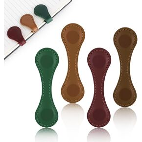 4pcs الإشارات المرجعية المغناطيسية ، كتاب مغناطيسي من الجوانب المغناطيسية مارك مارك جلدي أصلي لعلامات الصفحة المغناطيسية اقرأ إكسسوارات الكتاب لقراء محبي الكتب الرجال للنساء هدية