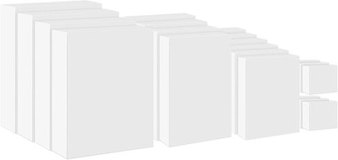 Woric 20 Home Home Boxs with Lids for Presents White Shirt Boxes 4 أحجام متنوعة و 72 ملصقًا لعطلة عطلات عيد الحب الخريجة الحاضر in Kuwait