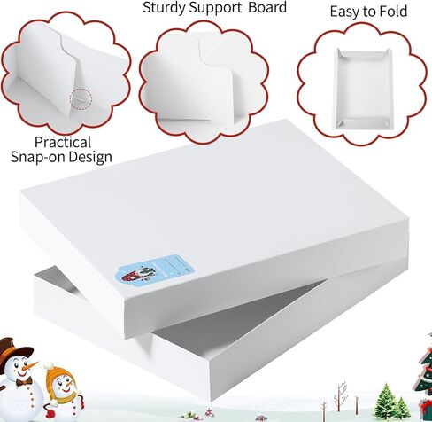 Woric 20 Home Home Boxs with Lids for Presents White Shirt Boxes 4 أحجام متنوعة و 72 ملصقًا لعطلة عطلات عيد الحب الخريجة الحاضر in Kuwait