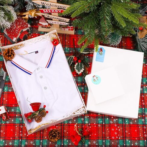 Woric 20 Home Home Boxs with Lids for Presents White Shirt Boxes 4 أحجام متنوعة و 72 ملصقًا لعطلة عطلات عيد الحب الخريجة الحاضر in Kuwait