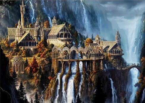 مجموعات الرسم الماسي 5D للمبتدئين للبالغين ، مجموعة فنون فورست فورست شلال الماس ، DIY الكامل جولة الحفر الماس أطقم الفن الأحجار الكريمة للبالغين ، ديكور الجدار المنزلي 15.7x11.8 بوصة in Kuwait