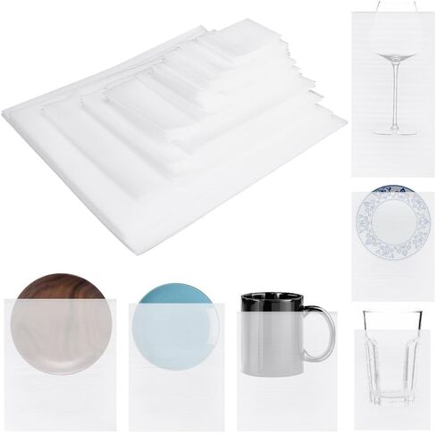 CRASPIRE 70Pcs Cushion Foam Pouches 14 Sizes Moving Dishes Packing Kit Plate Packing Sleeves for Moving Foam Packing Sheets for Packing Dishes China Plate Shipping Packaging Cushioning Supplies in Saudi Arabia