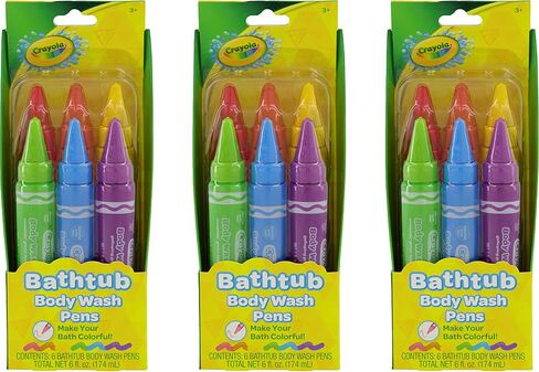 Crayola Taste Beauty Bathtub Bodywash Pens, Kids’ Bath Toys per Pack (3 pcs bundle), Adult Supervision Recommended in Saudi Arabia