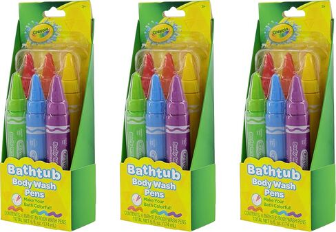 Crayola Taste Beauty Bathtub Bodywash Pens, Kids’ Bath Toys per Pack (3 pcs bundle), Adult Supervision Recommended in Saudi Arabia