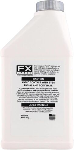 LiveLy LaTex - طلاء الوجه والجسم ، خالي من الأمونيا ، سهلة وإيقاف ، مكياج تأثيري ، إنشاء وحش احترافي ، Zombie Arts 16 أونصة (الفضة المعدنية) in Kuwait