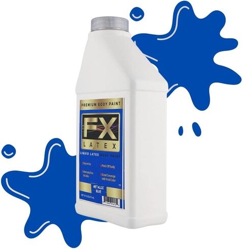 LiveLy LaTex - طلاء الوجه والجسم ، خالي من الأمونيا ، سهلة وإيقاف ، مكياج تأثيري ، إنشاء وحش احترافي ، Zombie Arts 16 أونصة (الفضة المعدنية) in Kuwait