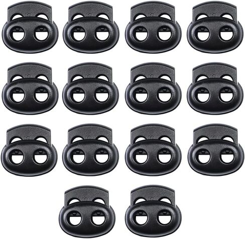 Toggles for Drawstrings,Double and Single Hole Spring Cord Locks Toggles Cord Plastic Ends Stopper for Paracord Rope in Saudi Arabia