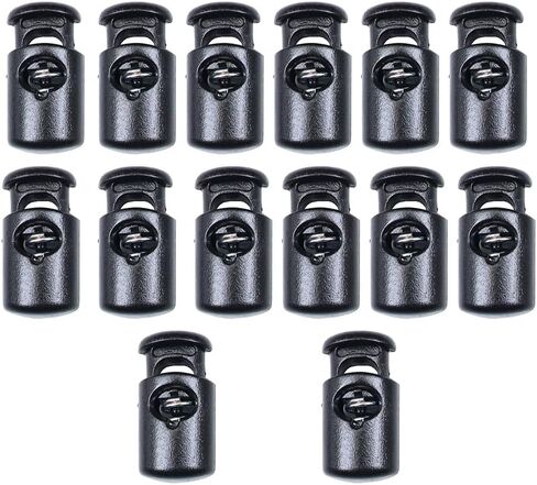 Toggles for Drawstrings,Double and Single Hole Spring Cord Locks Toggles Cord Plastic Ends Stopper for Paracord Rope in Saudi Arabia