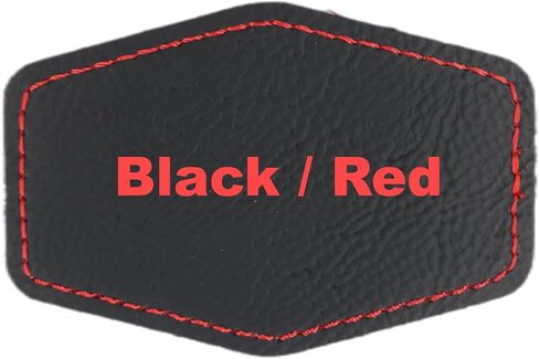 3 "x2" مسدس فارغ بقعة جلدية لا يمكن أن تكون قابلة لليزوبت مع بقع جلدية فو من القبعات لإصلاح النسيج المخصص خياطة لوازم ليزر (أسود/فضية ، 25) in Kuwait