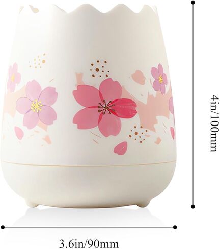 حامل القلم M & G Pen Pency Pencil Pencil For Desk ، Sakura Pencil Cup Marker Holder Makeup Brush Holders ، منظم ملحقات المكتب لمدرسة Office School 1 Pack (أبيض أو وردي) in Kuwait