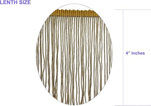 Beautiful 10 Yards of 4"" Long Chainette Fringe Thread Yarn Tassel Trim Braid Fringe for Crafts Sewing and Decor-Green in Saudi Arabia