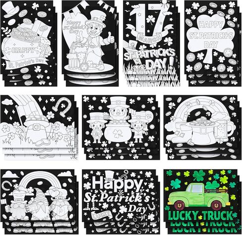 Zhanmai 30 PCS St. Patrick's Day Coloring Posters St. in Saudi Arabia