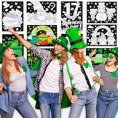 Zhanmai 30 PCS St. Patrick's Day Coloring Posters St. in Saudi Arabia