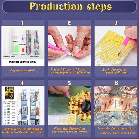 مجموعات الطلاء الماس 5D للمبتدئين للبالغين ، مجموعة فنون الشاي الماس ، DIY COLLE ROUND DRIOD DIAMOND DOT GEM MET in Kuwait