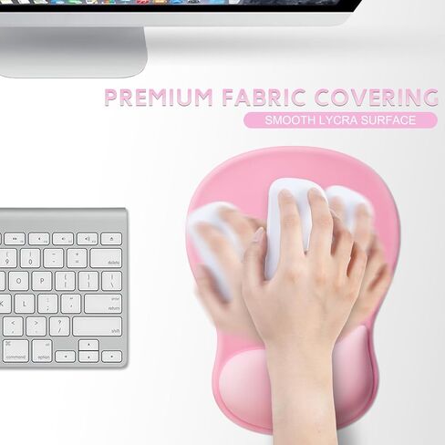 JIKIOU Gel Wrist Rest Mouse Pad Ergonomic Office Mousepad with Wrist Support-Non-Slip, Design Desk Accessories Mat for Home Game Decor School Office Wave (Pure Purple) in Saudi Arabia