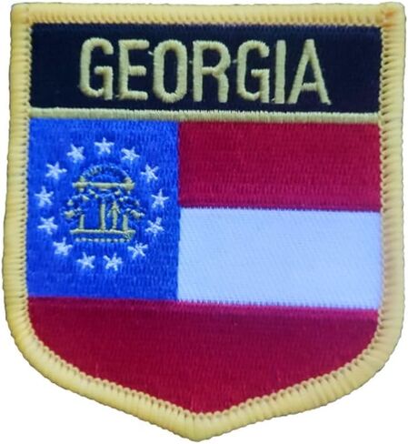 1 PCS Georgia Flag Patches Iron On or Sew On Embroidered Tactical Military National State Flag Patch (Georgia) in Kuwait