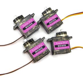 4PCS MG90S Servo 9G Micro Servo Motor Metal Geared Micro Servo Motor 9G Smart Robot Car Helicopter Plane Boat Compatible Arduino Raspberry Pi Project