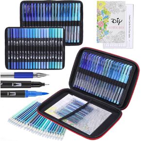 80 Pack Skin Tone Drawing Pen Set,20 Color Double Tip Brush Pens 20 Color Gel Pens with 40 Refills for Adult Book Drawing Art Craft Kit
