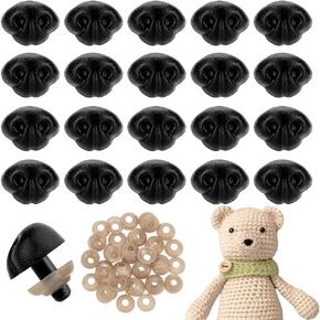 Ahandmaker 40pcs أنوف السلامة من أجل Amigurumi ، أنوف سلامة الحيوانات البلاستيكية مع غسالات دمية حرفية أنف لحيوانات الكروشيه DIY ، والحيوان الفخم ، والدمى ، والحيوانات المحشوة وصنع الدب ، 21 ملم in Kuwait
