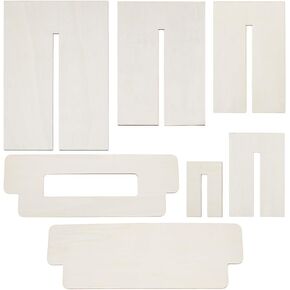 FREEBLOSS 7Pcs Bow Maker Templates Wooden Bow Maker Wood Bow Tie Boards Ribbon Bow Making Tool for Bows Crafts Making Easy Bow Maker for 7 Sizes Bows Ribbon