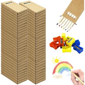 360 Pcs/60 Box Mini Colored Pencils Bulk 3.5 Inch Short Colored Pencils for Kids Small Colored Pencils for School Classroom Painting Party