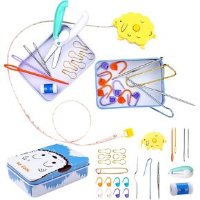 exquiss 26pcs Kits Kits Crochet Kit for Beginnner الحياكة لوازم النسيج أدوات الحياك