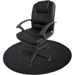 36" Office Rolling Chair Mat for Carpet & Hardwood Floors Round Desk Chair Mat Rug Hard Floor Protector Cover Home Floor Mat for Computer Desk Rolling Chair Office (Grey)