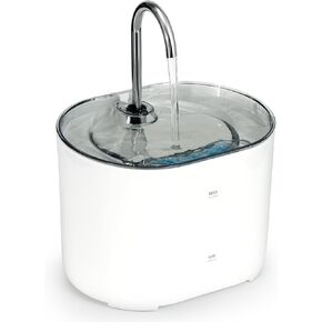 Happy & Polly Cat Water Fountain: 2.2L/73oz Automatic Pet Water Fountain Indoor 24/7 Running Pet Fountain Cat Dog Water Dispenser - Faucet Cat Fountain with Strong Filtration System Quiet Pump