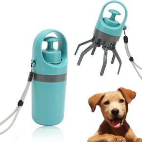 Yunir Pet Poop Scooper, Portable Lightweight Claw Poop Scooper for Dogs, Pet Waste Pick Up Cleaner with Handheld Lid and Bag Dispenser,for Small Medium Large Dogs