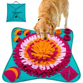 Dog Snuffle Mat - Washable Pet Feeding Nosework Treats Mat Puzzle Training Toy for Dogs Large Medium Puppies