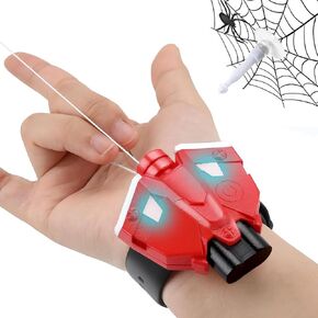 Spider Web Shooter Real Web Launcher String Shooters Toy Slinger Superhero Fans Role-Play Cosplay Stuff Fun Toys Great for Men Kids Boys (Red)