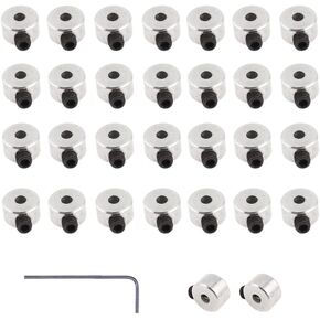 RUIAN Plane Landing Gear Wheel Stop 2.1mm/0.08" Wheel Collar for RC Airplane Model Aircraft, 30-Pack