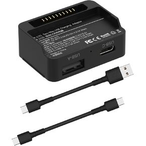 USB Charging Adapter Compatible with DJI Mavic Air 2 and 2s PD Quick Charge Bidirectional Charging Mini Size Lightweight USB A and USB C Charger