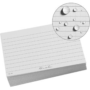Rite In The Rain Weatherproof Index Cards, 3" x 5", Universal Pattern, Gray (No. 791)