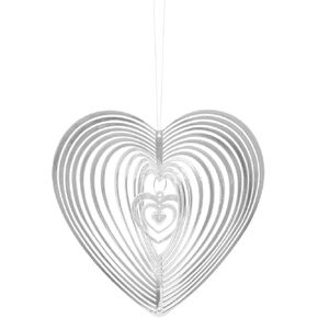 Dohia Wind Spinner Heart Wind Sculptures Patio Wind Chime Decoring شنقا الرياح المغازل للرياح الحركية منحوتات في الهواء الطلق ديكورات الفناء في الهواء الطلق D1-xxqnfz (الفضة) in Kuwait