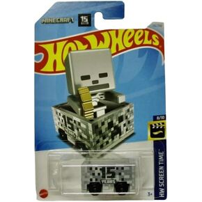 Hot Wheels Minecraft Minecart HW Screen Time 8/10 136/250, Gray