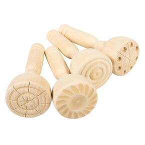 READY 2 LEARN Paint and Dough Wooden Stampers - Set of 4