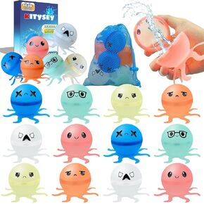 Reusable Water Bomb balloons, Summer Toy Water Toy for Boys and Girls, Pool Beach Toys for Kids ages 3-12, Outdoor Activities Water Games Toys Self Sealing Water Splash Ball for Fun(12Pack)