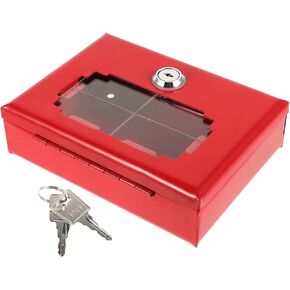 Zerodeko Emergency Key Box, Glass Window Alarm Emergency Key Storage Lock Box Wall Mounted Breakable Cabinet House Key Storage for Home Office Apartments Red