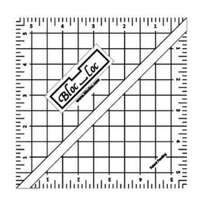 Bloc Loc - Half Square Acrylic Triangle Ruler, 5.5 Inches