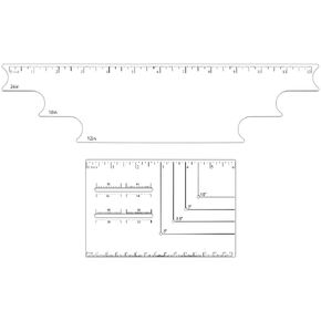 BENECREAT 2 Styles Acrylic Cross Stitch Reference Tools, Thread Cutting Ruler, Corner Gauge Cross Stitch Corner for DIY Tailor Craft Tool Measuring and Cross Stitch Starting Point Markers